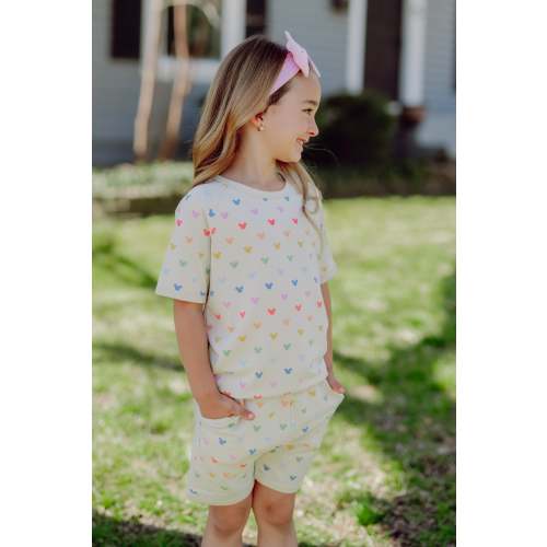 Short Sleeve Jogger Set in Pastel Mickey Mouse