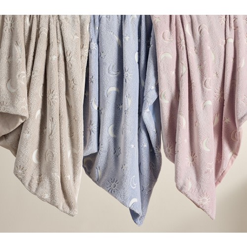 Glow-in-the-Dark Faux Fur Throw