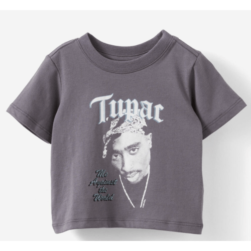 Tupac Short Sleeve Graphic Print Tee