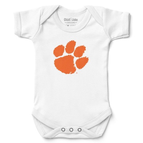 Clemson Tigers Chad & Jake Newborn & Infant Logo Bodysuit - White