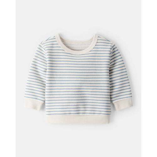 Baby Boy DayDream Fleece Stripe Pullover Sweatshirt - Blue - Carter's | Carter's