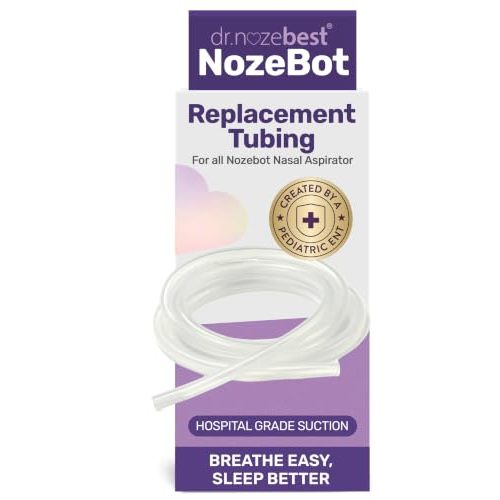 Dr. Noze Best NozeBot Replacement Tubing | BPA-free silicone replacement tubing compatible with the Dr. Noze Best NozeBot nasal aspirator.