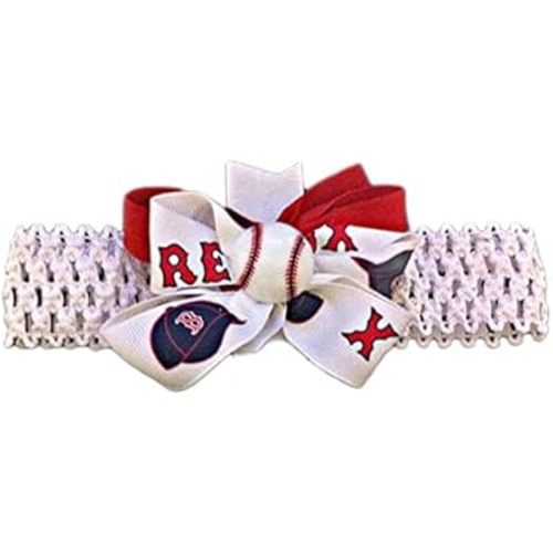 Red Sox Baby Girl Boutique Bow Crocheted Headband
