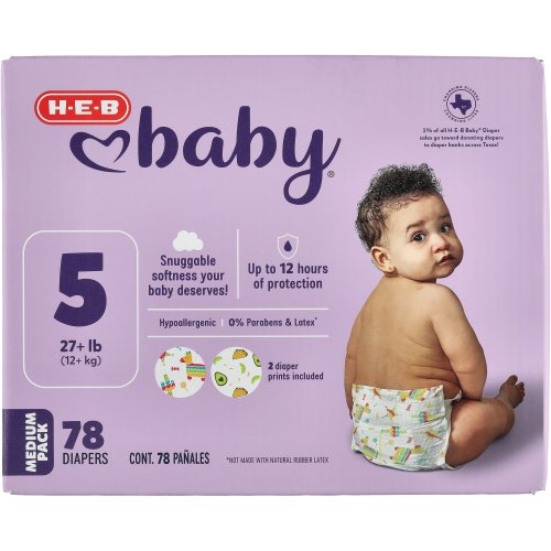 H-E-B Baby Medium Pack Diapers - Size 5