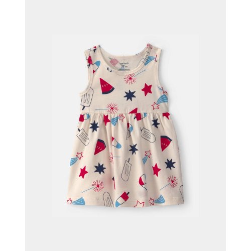 Baby Girl Fourth of July Sleeveless Knit Dress | Carter's