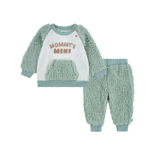 Baby Boys Huggies™ Embroidered Colorblock 2-Piece Outfit Set - Green