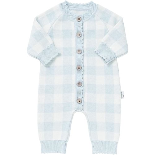 Avibae Knit Baby Sweater, Cotton Thermal Clothes for Newborn Infant, Baby Boys and Girls Plaid Romper