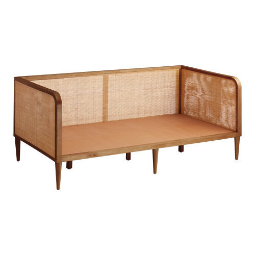 Kira Rattan Cane and Wood Daybed Frame - World Market