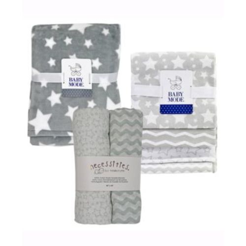 Baby Boys or Baby Girls Stars Nursery Blanket Collection, 7 Piece Set