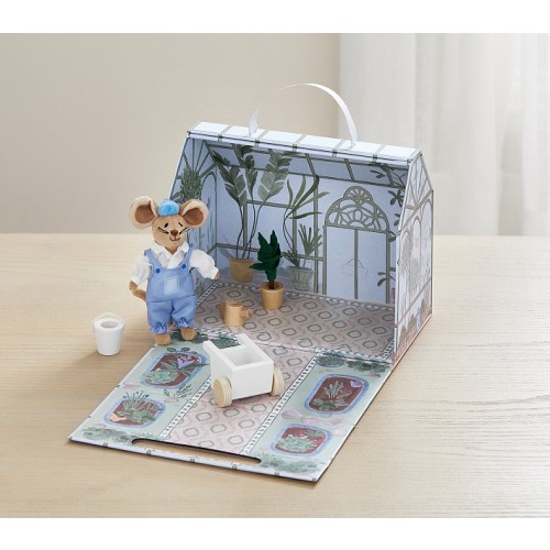 Greenhouse Miniature Mouse Dollhouse Set