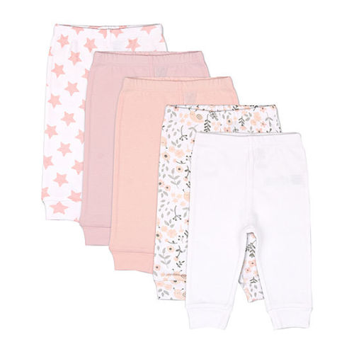 The Peanutshell Baby Girls Tapered Regular Fit Pull-On Pant, Color: Lt Pink - JCPenney