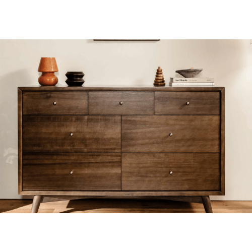 Palma 7-Drawer Assembled Double Dresser | Babyletto - Natural Walnut