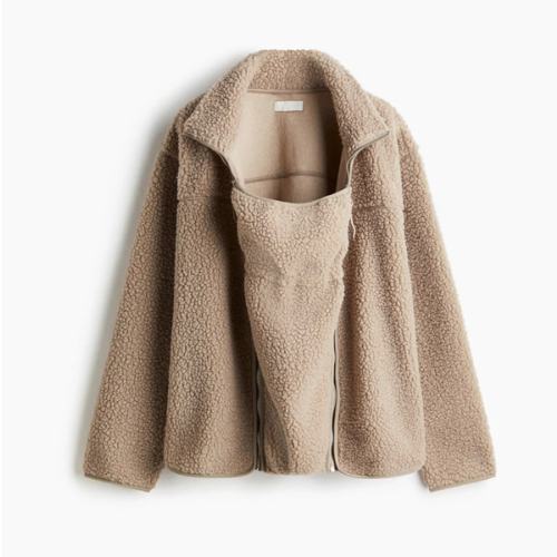 Pwest MAMA Women Before & After Babywearing Fleece Jacket -Maillard