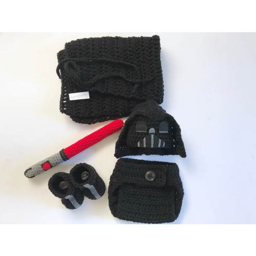 Crochet star wars Darth Vader set / photo prop / star wars / Darth Vader / diaper cover