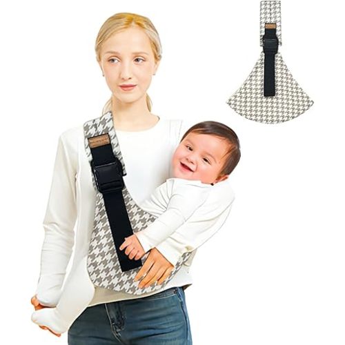 Baby Sling Carrier,Baby Carrier Newborn to Toddler, Adjustable Toddler Carrier, Anti-Slip Hip Seat Portable and Carrying 10-30 lbs(Houndstooth)