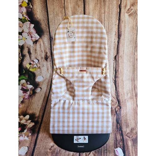 Simple cover for Babybjorn hammock, large gingham (Does not replace the original)