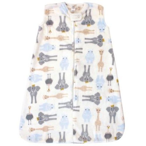 Hudson Baby Infant Boys Plush Sleeping Bag, Sack, Blanket, Royal Safari
