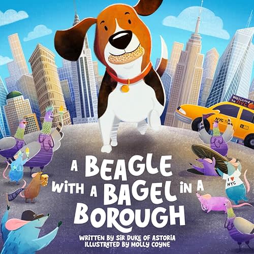A Beagle with a Bagel in a Borough