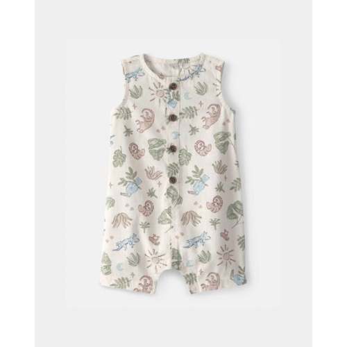 Baby Boy Desert Sleeveless Romper - Beige | Carter's