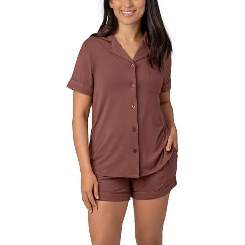 Kindred Bravely Clea Maternity Pajamas & Postpartum Lounge Sets for Women, Short Sleeve Nursing Pajamas