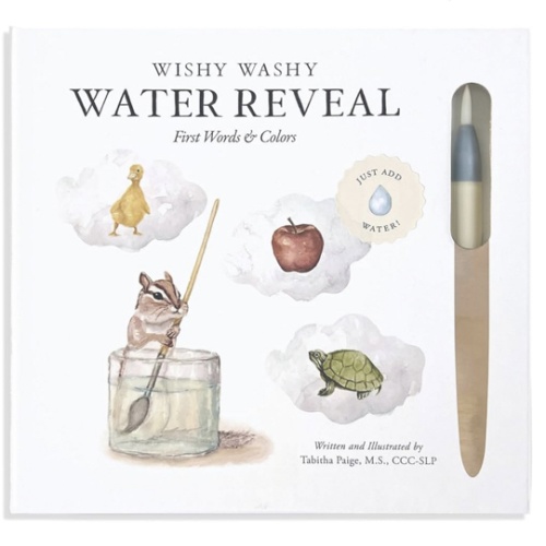 Wishy Washy (Water Reveal Edition): A Reusable Water Reveal Activity Book Teaching First Words and Colors (Tabitha Paige Children's Book Series)