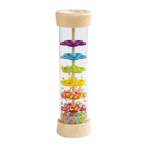 Rain Sound Simulator Hourglass Sensory Toy for Kids & Adults, Colorful Rainstick Timer for Relaxation, Meditation, and Decorative Home Office Desk Display