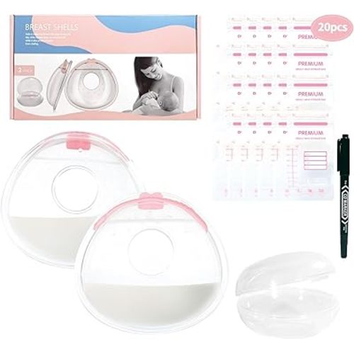 Oiomniv Breast Milk Collector, 2PCS Milk Collectors for Breastfeeding