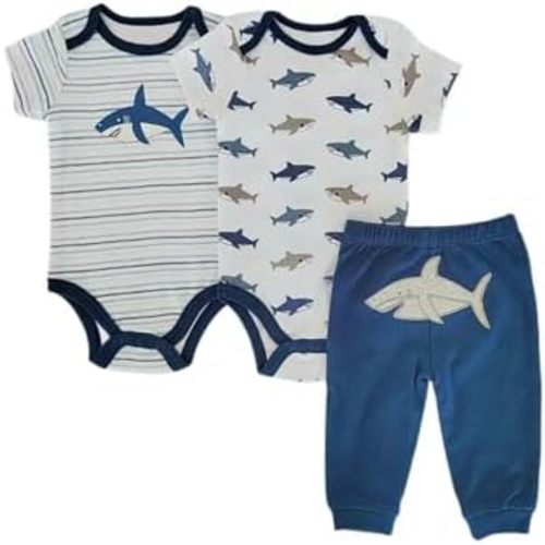 Unisex Baby Bodysuit and Pant Set 3 Pack Newborn Boy Clothes Baby Boy Outfits