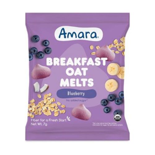Amara Organic Breakfast Oat Melts Blueberry Baby Snack - 7g