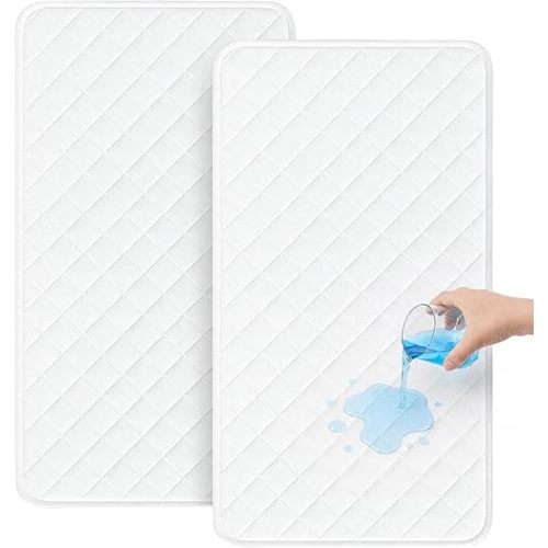 Bassinet Mattress Pad Cover Waterproof 20”x 33” Mattress Protector Sheets