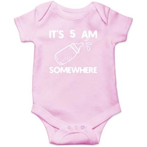 AW Fashions It's 5 AM Somewhere Baby Bodysuit Funny Adorable Newborn Coming Home Outfit Cute Boys Girls