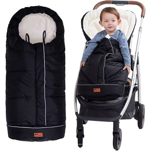 Winter Warm Stroller Footmuff, Waterproof Baby Bunting Bag with Centre and Bottom Open for Easy in and Out, Universal Fit All Strollers, Pram