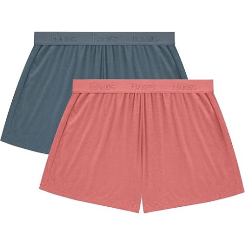 Hanes Women's Originals SuperSoft Comfywear Sleep Shorts, 3.25" (2 Pack)