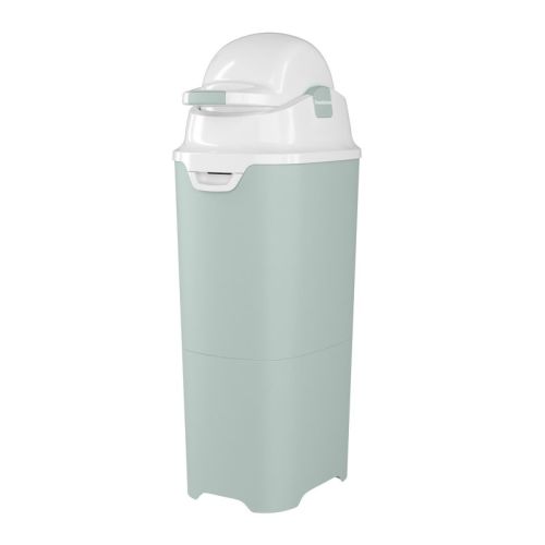 Foundations Tall Diaper Pail with Airtight Lid - Durable & Odorless Diaper Disposal, Holds up to 60 Newborn Diapers, Refill With Any Bags - Green
