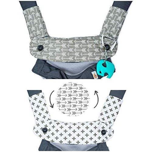 Mila Millie Premium Drool and Teething Reversible Cotton Pad - Fits Ergobaby Four Position 360 and Most Baby Carrier