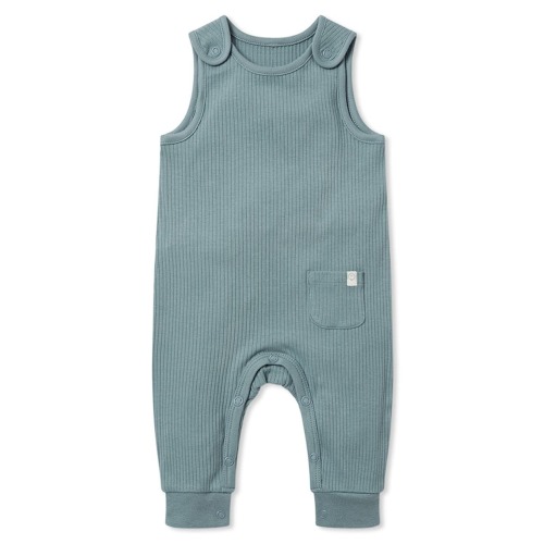 Ribbed Fitted Overall Romper