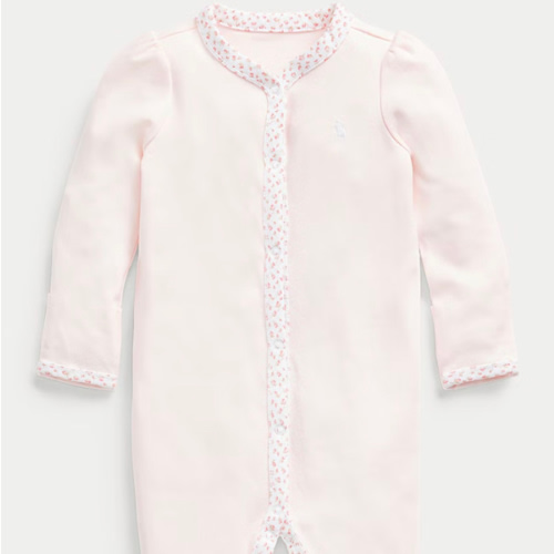 Floral-Trim Coverall | One-Pieces BABY GIRL - newborn | Ralph Lauren