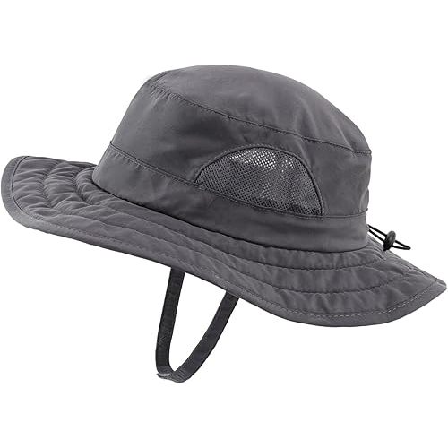 Connectyle Kids Sun Hat for Boys Girls Wide Brim Bucket Hat UPF 50+ Sun Protection Hat Breathable Summer Beach Hat