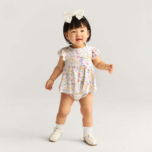Hazel Pointelle Peplum Bummie Set