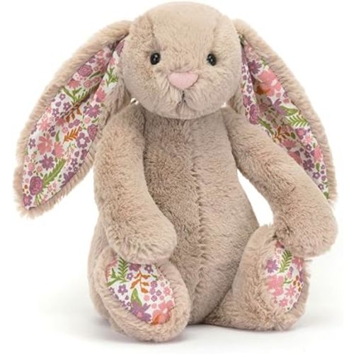 Beige Blossom Bunny 'Petal' by Jellycat SMALL 7 inches