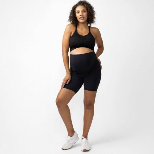 Ingrid & Isabel Everyday Maternity Active Bike Shorts- Black L