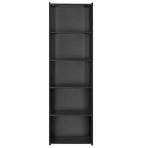 ZenSports 5-Shelves Narrow Bookcase Small Open Modern Bookshelf Adult Kids Storage Organizer Black