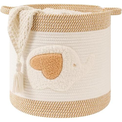 Large Blanket Basket Storage Hamper (Large, Elephant)