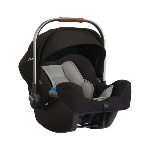 PIPA Infant Car Seat - Caviar (Tan Leatherette Trim)
