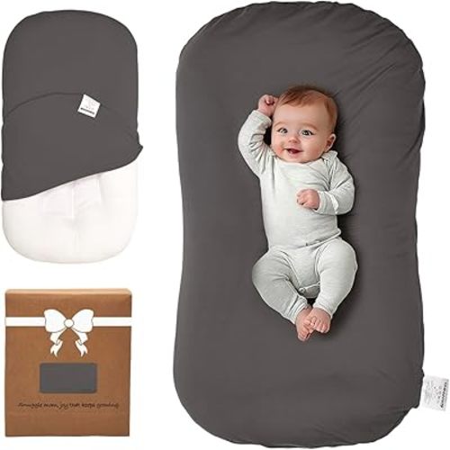 Infant Support Cushion -Baby Support Cushion for Newborn, Oversized for 0-24 Months (36.5*20 inchs), Tummy Time Mat for Home and Travel, Soft Cotton, Supervised Use, Baby Essentials Gift -includ cover