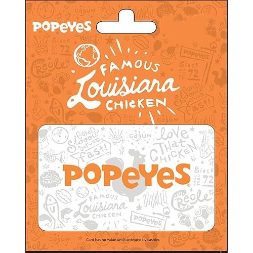 Popeyes Physical Gift Card - $25