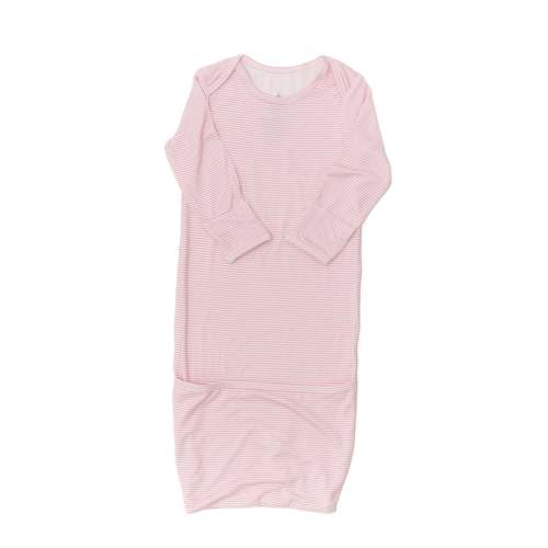 Newborn Gown - Pink Mini-Stripe