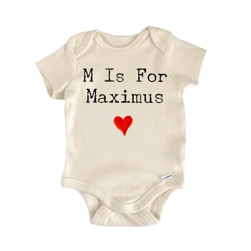 M Is For Maximus - Baby Boy Girl Clothes Bodysuit Funny Cute