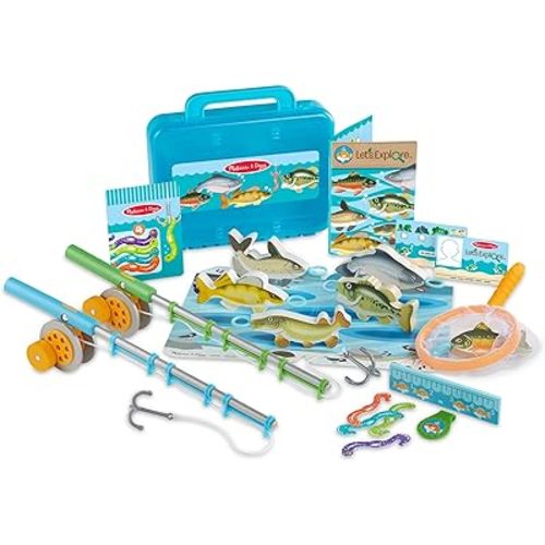 Melissa & Doug Let’s Explore Fishing Play Set – 21 Pieces - FSC Certified