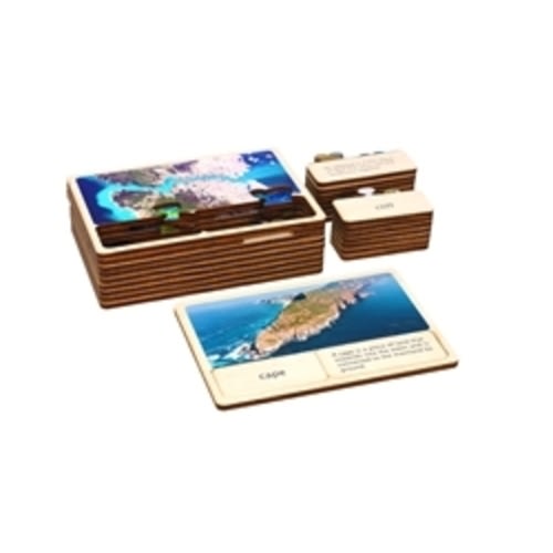 Montessori Geography Materials: Classified Land and Water Forms